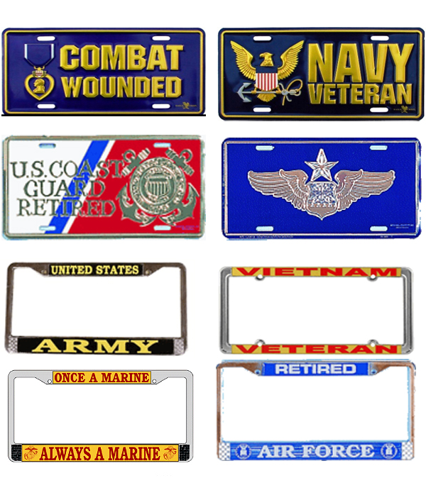 MilitaryBest 1st Marine Division Iraq Veteran License Plate Frame – Made In USA, Chrome, Patriotic Gift
