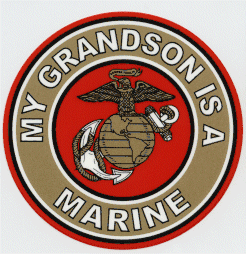 My Grandson Is A Marine Decal - US Marine Corps Decals - PriorService.com