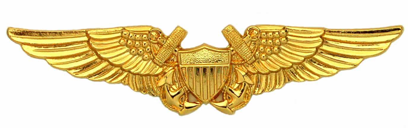 4Pcs Wings Pin Gold Wing Pilot Badge Pilot Costume Lapel Pin Alloy Brooch Air Force Metal Aviator Hat Shirt Uniform Diy