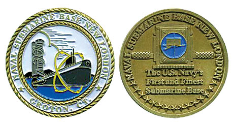Naval Submarine Base, New London Challenge Coin US Navy