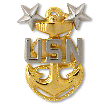 Original U.S. Navy Cap Device – E9 Chief Petty Officer, Master Chief, Made In USA