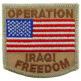Operation Iraqi Freedom Flag Patch - Operation Iraqi Freedom Patches