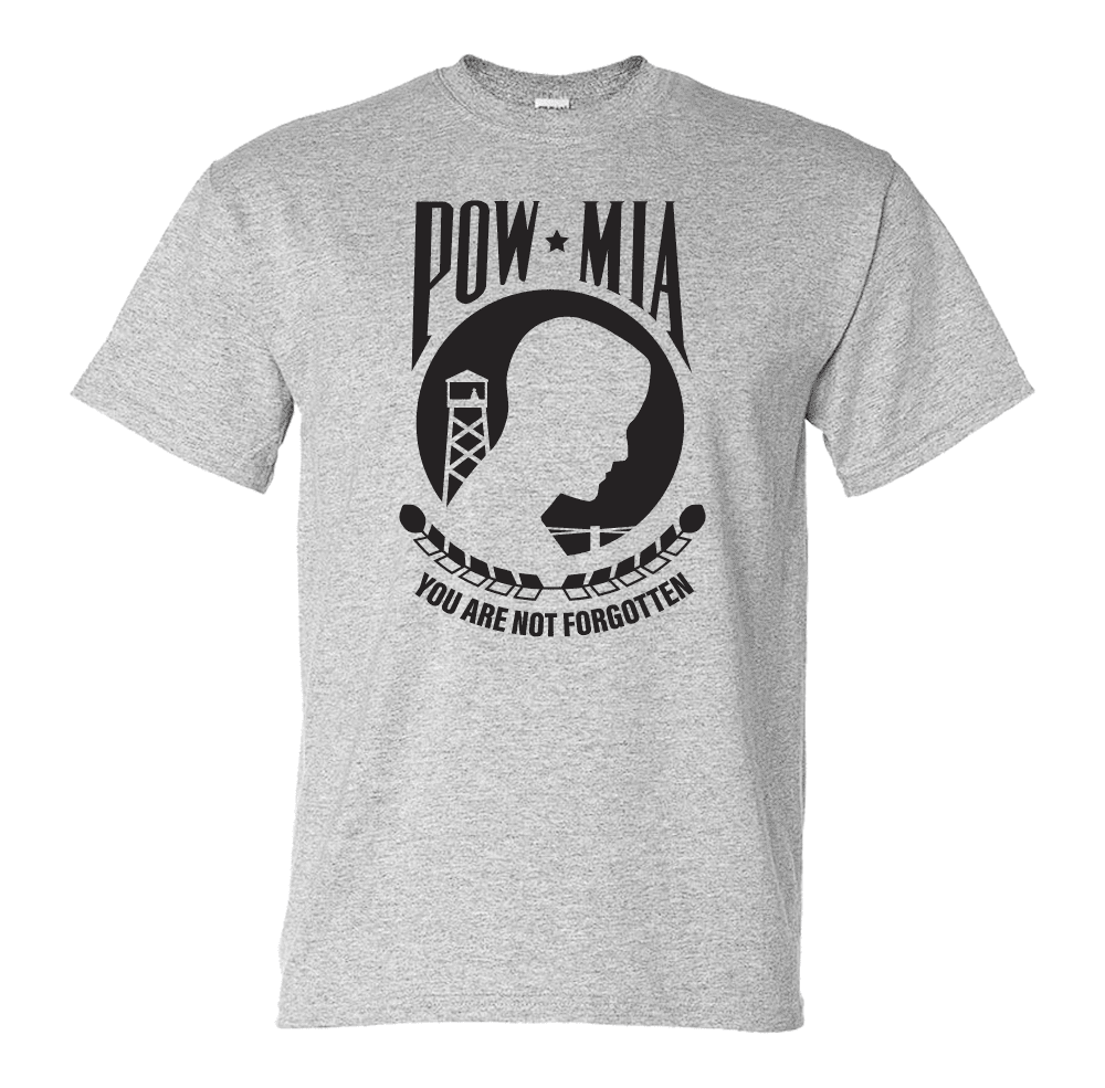 T-shirt POW MIA Militaire Vintage Pour Vétéran - Gildan, Manches Longues, Noir