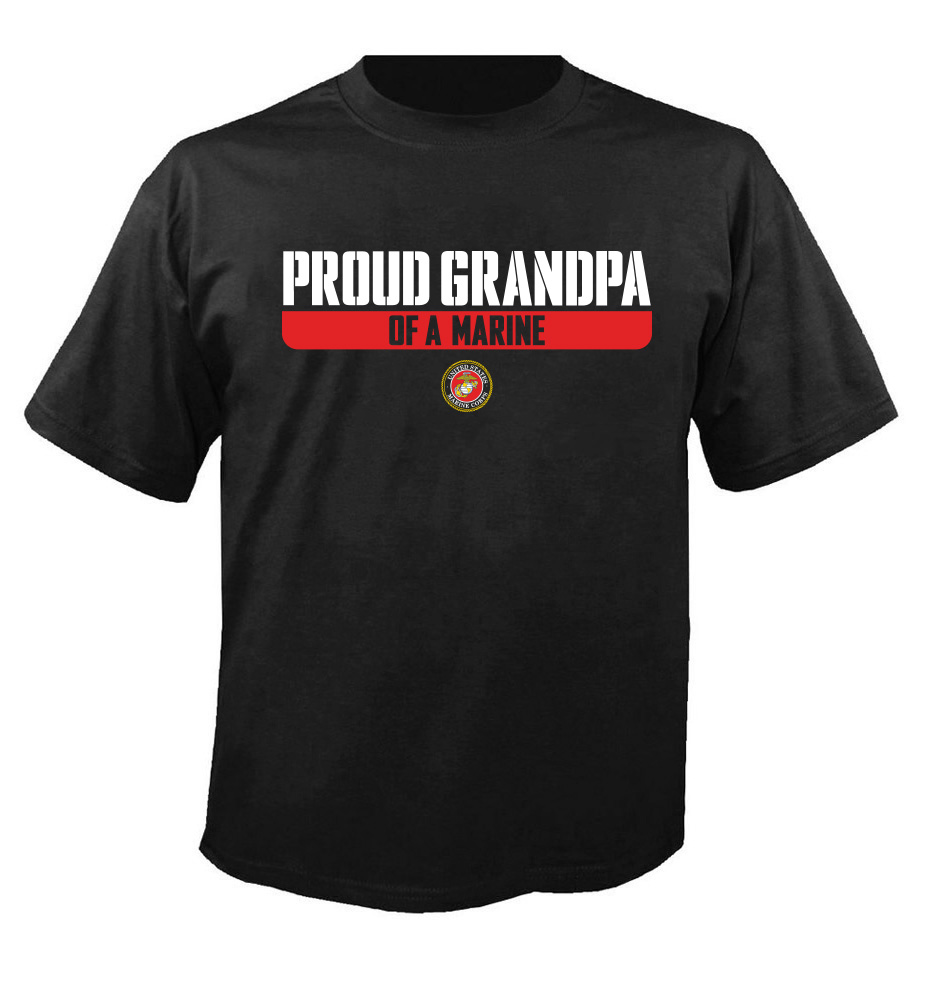 Proud Grandpa of A Marine T-Shirt US Marine Corps Proud Family T
