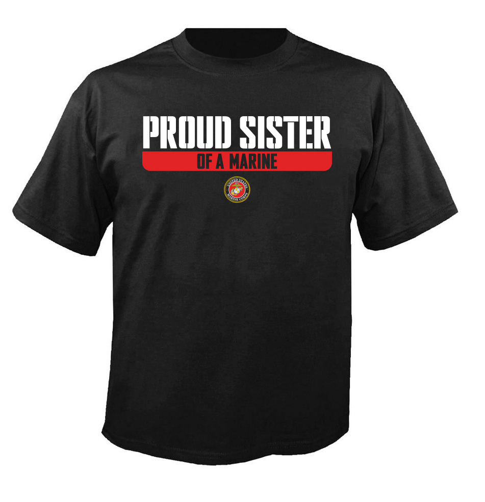 Proud Sister of A Marine T-Shirt, image size:951x985