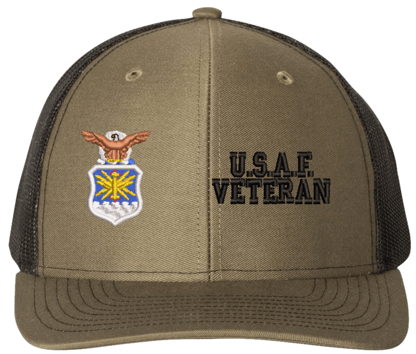 U.S. Air Force Symbol Veteran Mesh Back Cap - New USAF Split Caps ...