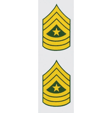 US Army Staff Sergeant Rank Sticker - 2 Pack Military Die Cut Decals, MR 006