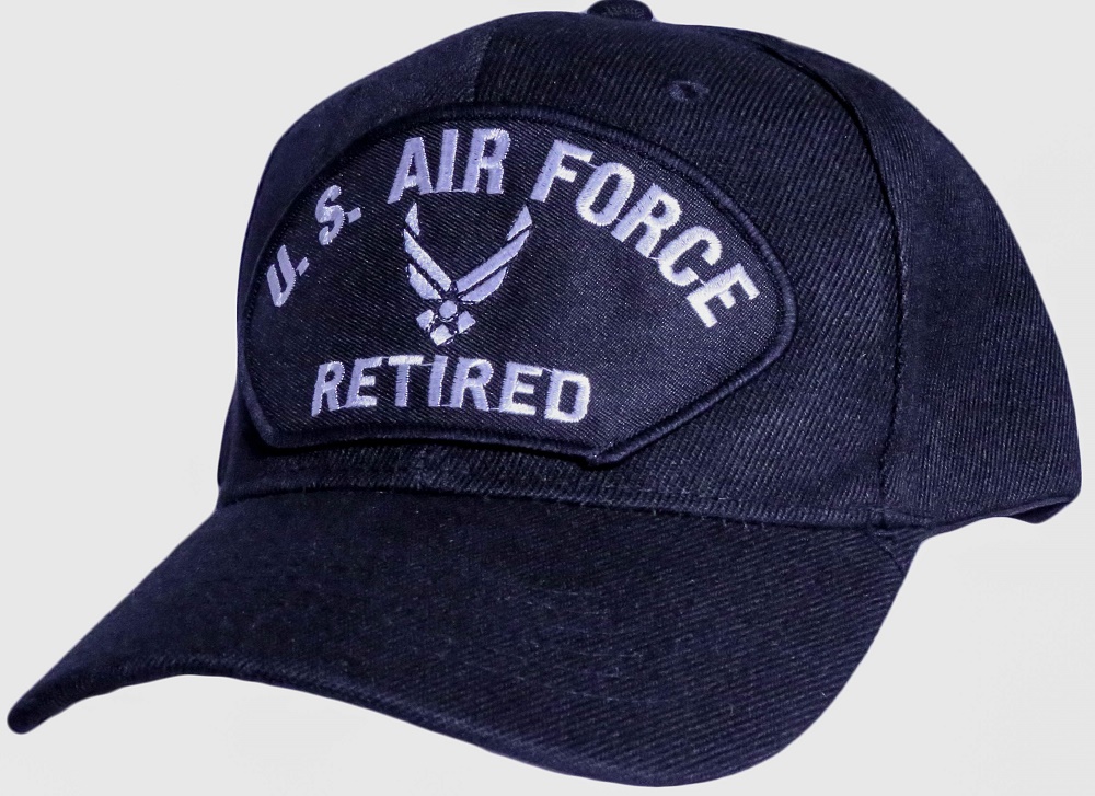U.S. Air Force Veteran Hat, Blue Veteran Baseball Cap With Embroidered U.S. Air Force Veteran Hat, Blue Veteran Baseball Cap With Embroidered
