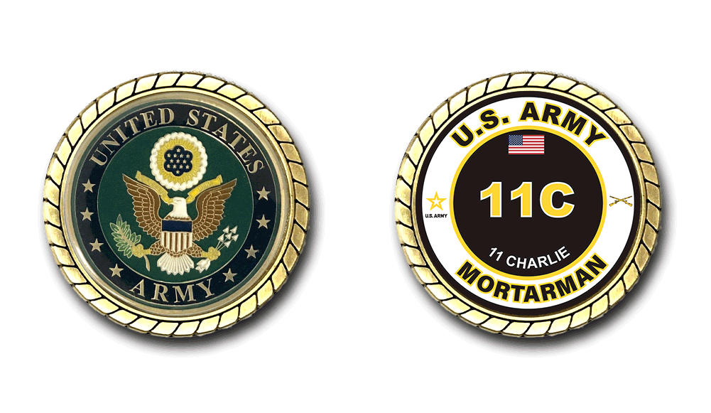 US Army 11C Indirect Fire Infantryman MOS Challenge Coin
