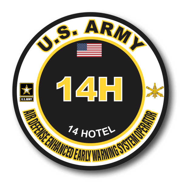 US Army 14H Air Defense Enhanced Early Warning System Operator MOS Decal