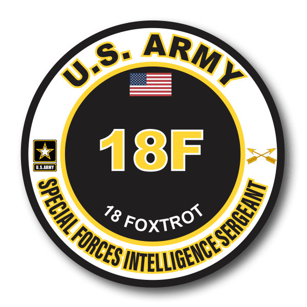 US Army 18F Special Forces Intelligence Sergeant MOS Decal