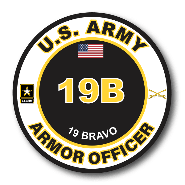 US Army 19B Armor Officer MOS Decal
