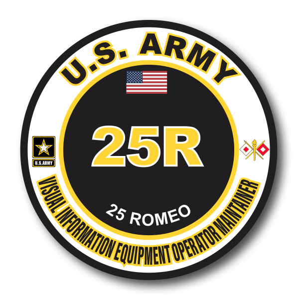 US Army 25R Visual Information Equipment Operator MOS Decal