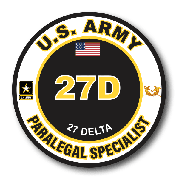 US Army 27D Paralegal Specialist MOS Decal