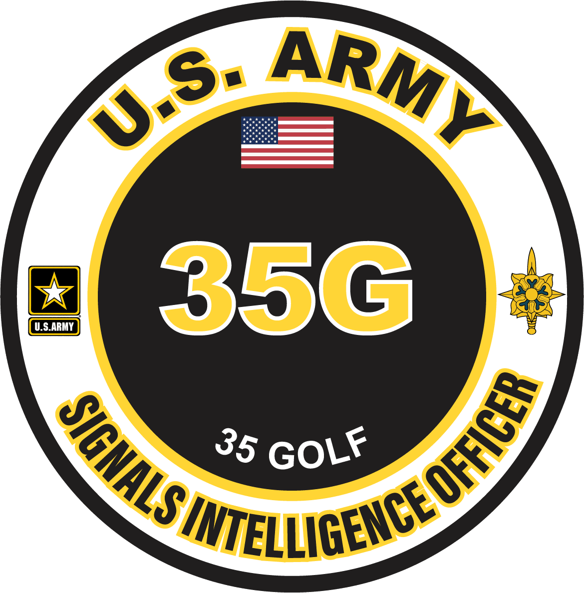 US Army 35G Signals Intelligence Office MOS Decal US Army Military