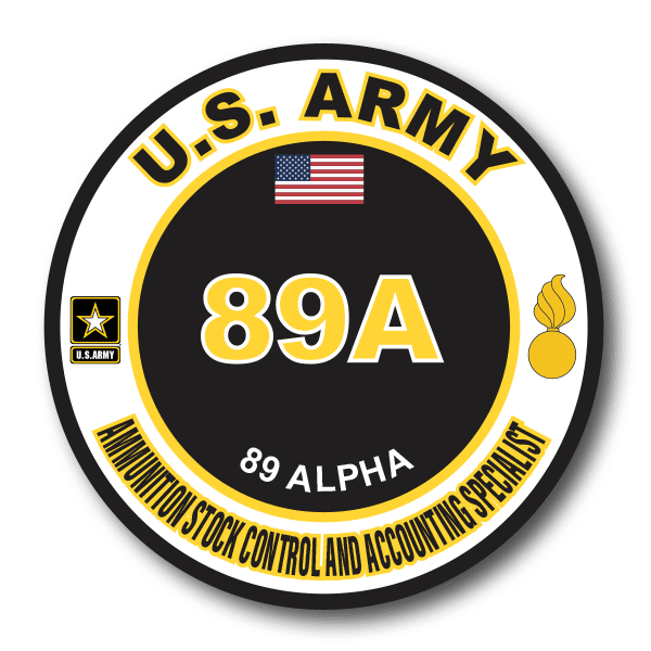 US Army 89A Ammunition Stock Control and Accounting Specialist MOS Decal