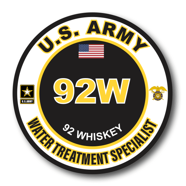 US Army 92W Water Treatment Specialist MOS Decal