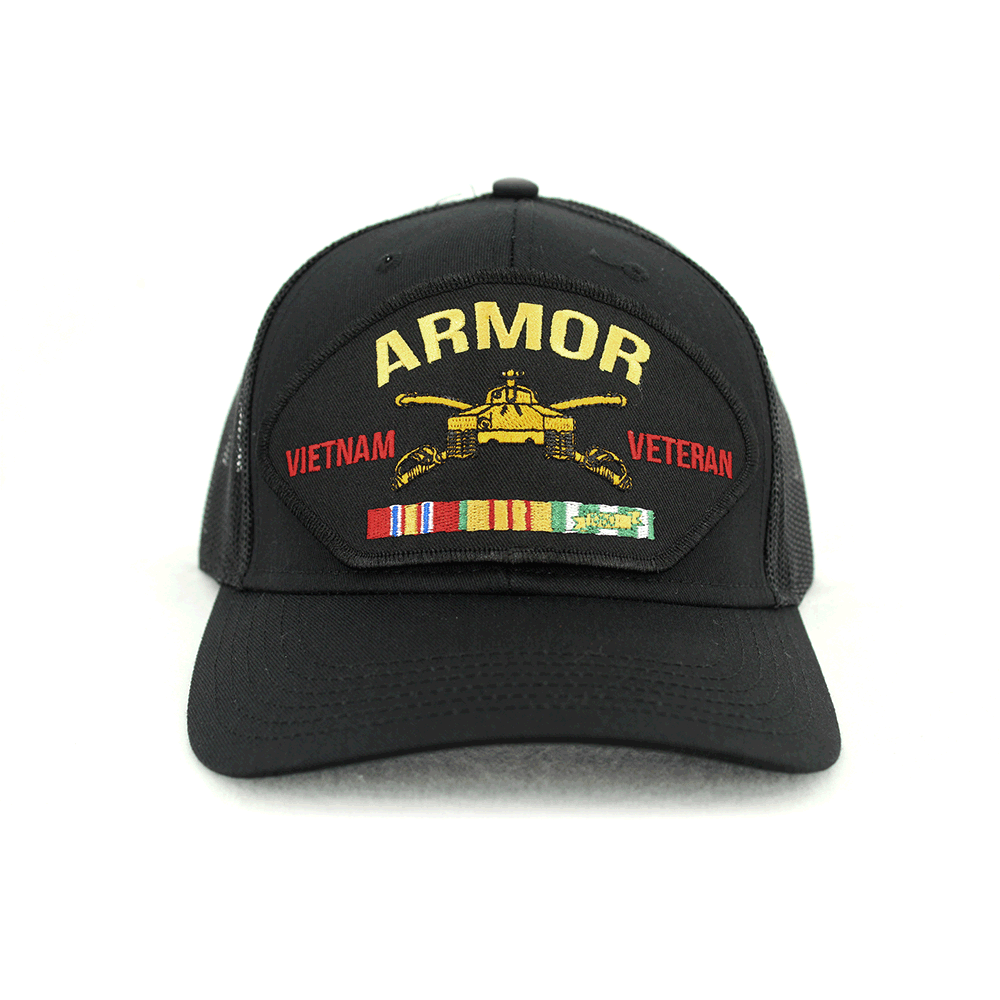 United States Army Veteran Embroidered Mesh Baseball Cap - Adjustable, Blue, Trade Winds Brand