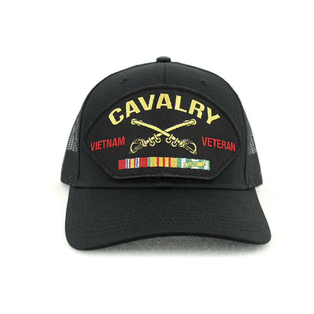 US Army Cavalry Vietnam Veteran Mesh Cap US Army Branch of Service
