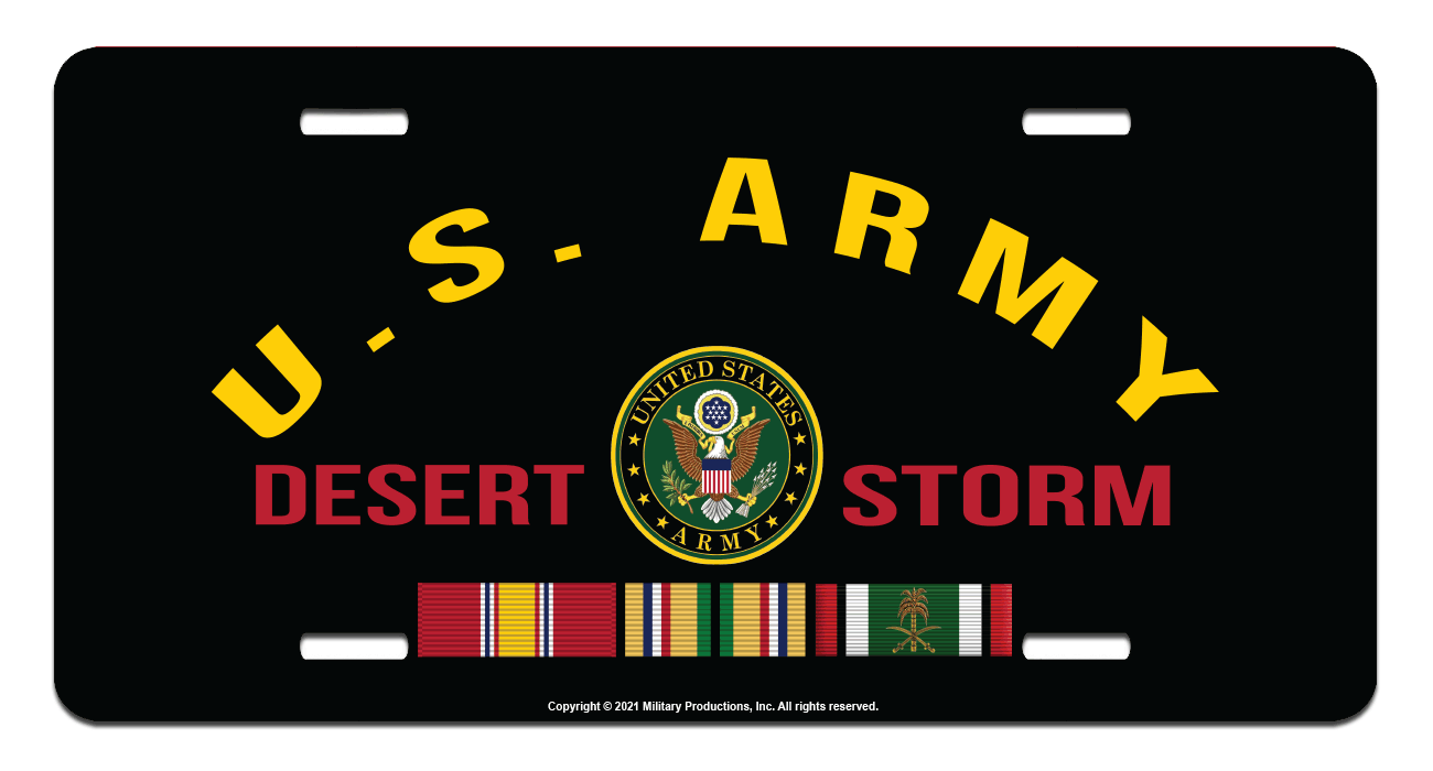 US Army Desert Storm Veteran License Plate Desert Storm License Plates