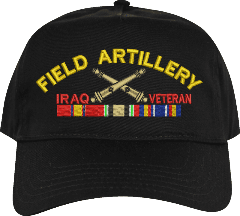 US Army Field Artillery Iraq Veteran Embroidered Cap US Army Branch