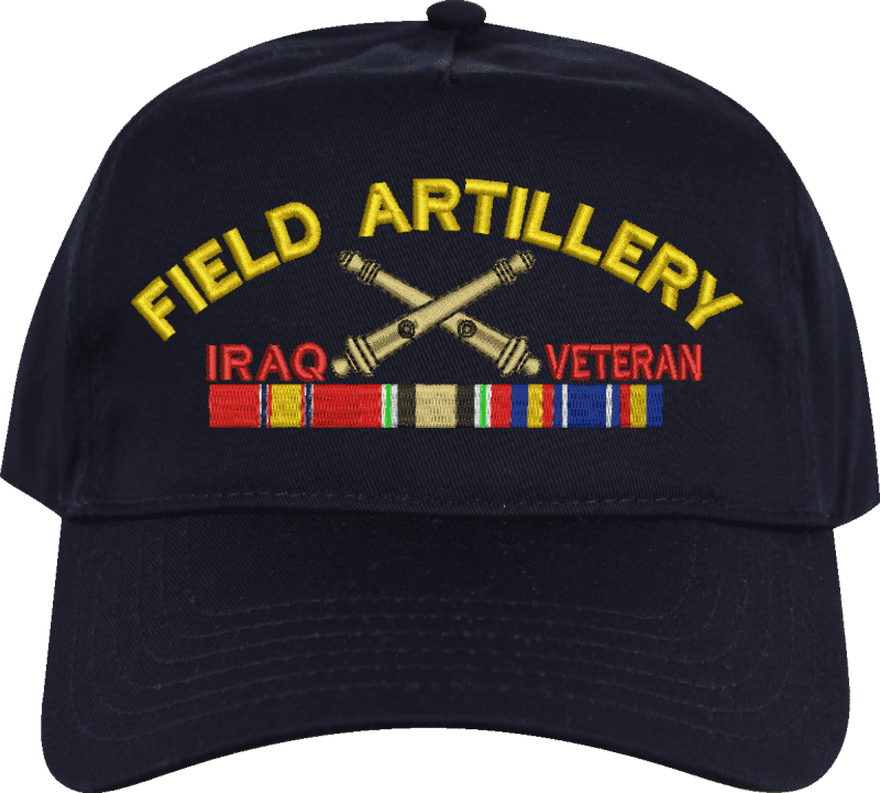 US Army Field Artillery Iraq Veteran Embroidered Cap US Army Branch