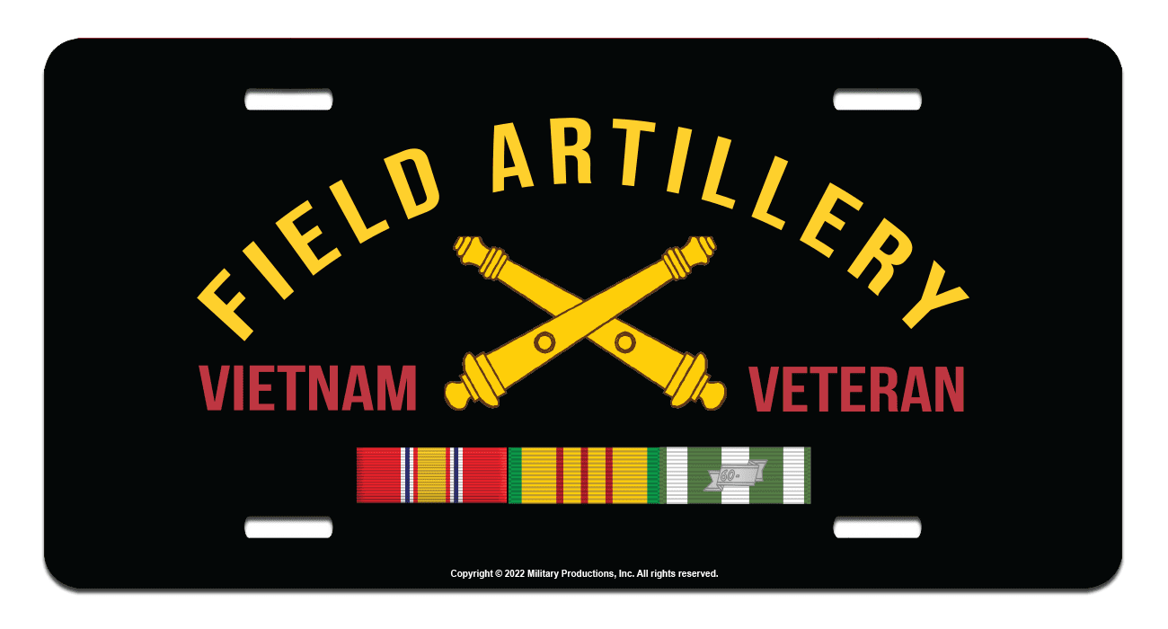 US Army Field Artillery Vietnam Veteran License Plate US Army Branch