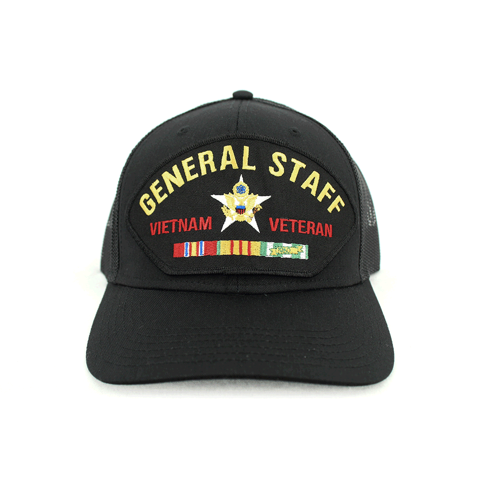 US Army General Staff Vietnam Veteran Mesh Cap US Army Branch of