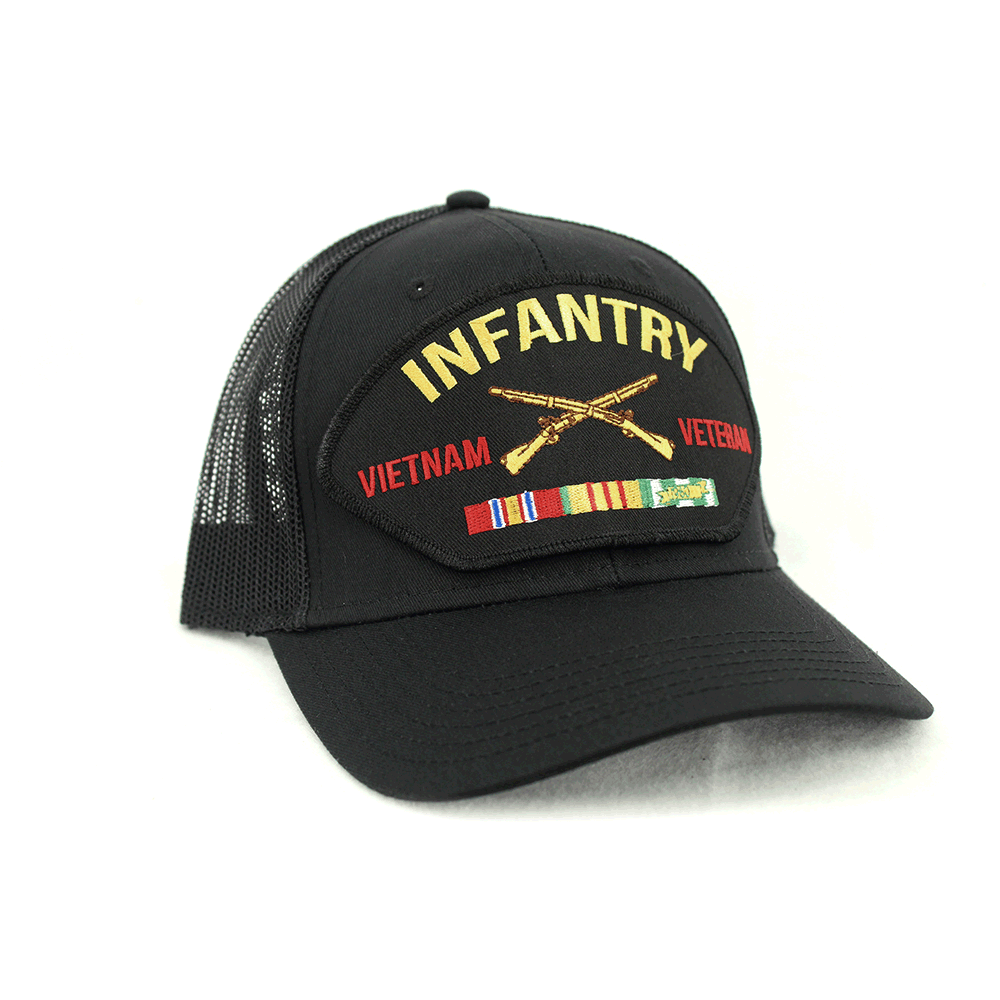 US Army Infantry Vietnam Veteran Mesh Cap US Army Branch of Service