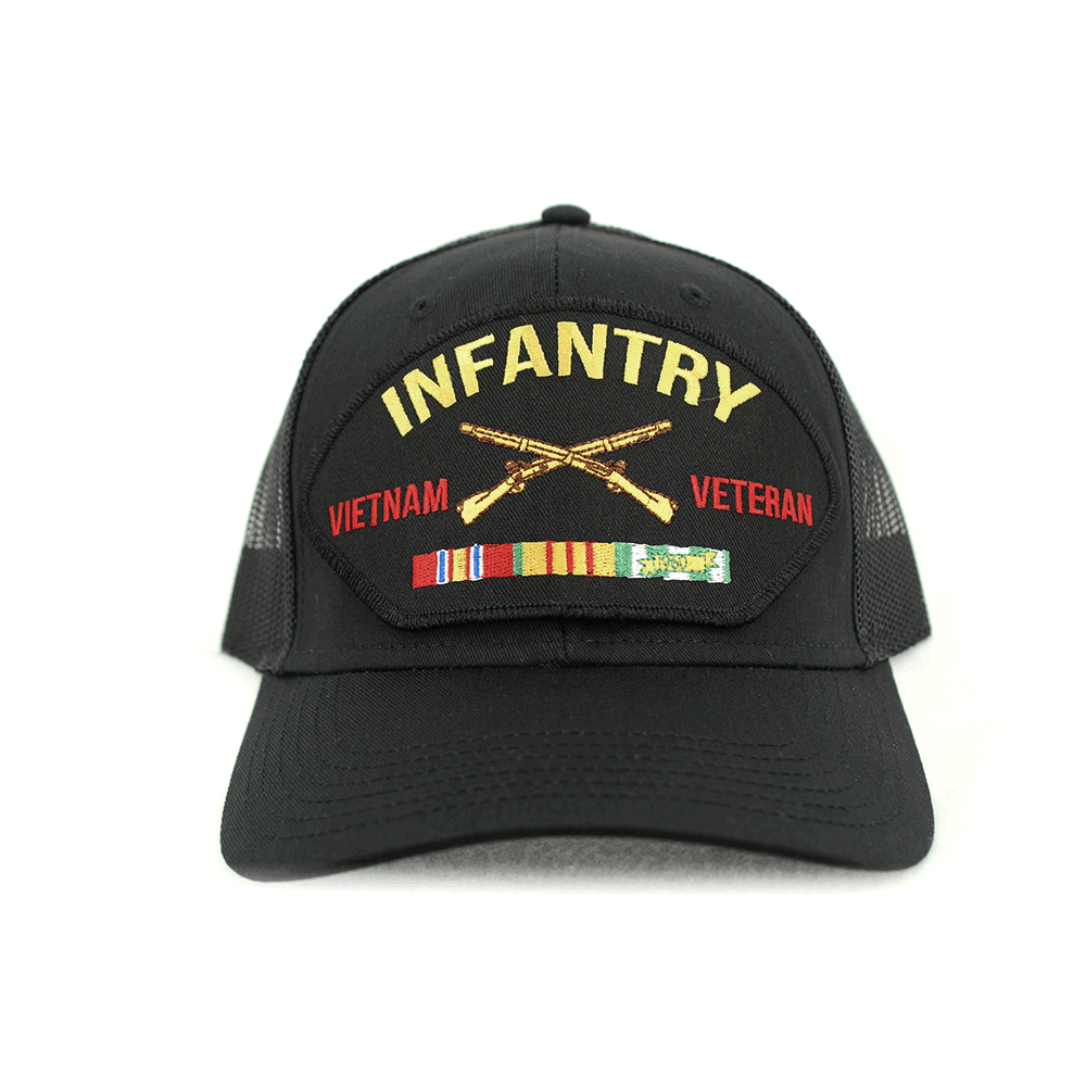 US Army Infantry Vietnam Veteran Mesh Cap US Army Branch of Service