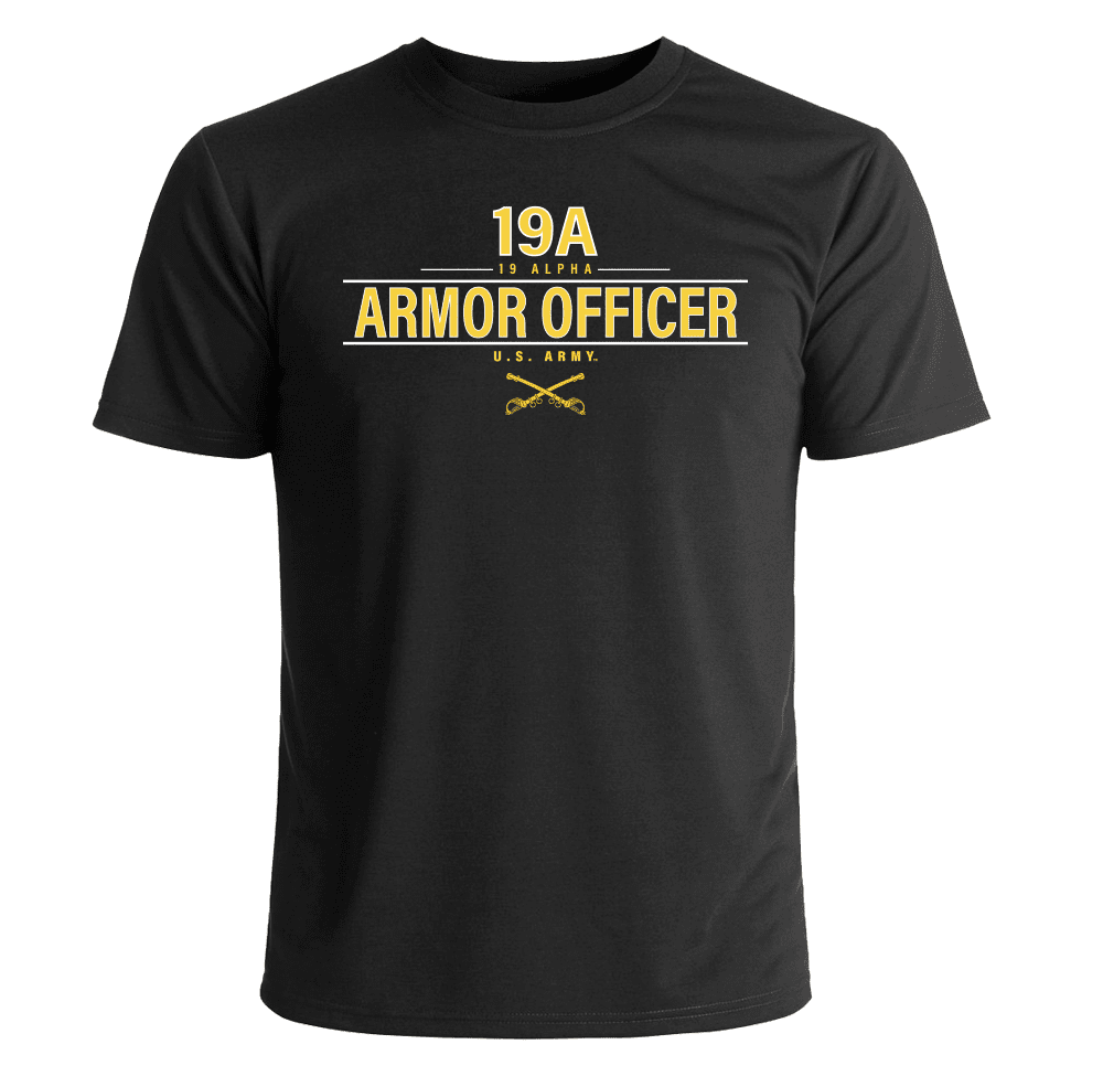 US Army MOS 19A Armor Officer TShirt US Army Armor MOS TShirts