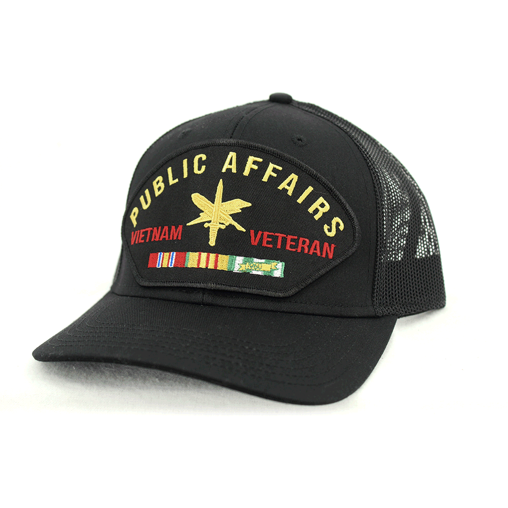 US Army Public Affairs Vietnam Veteran Mesh Cap US Army Branch of