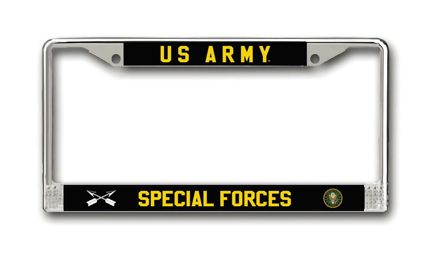 US Army Special Forces License Plate Frame US Army Badge License