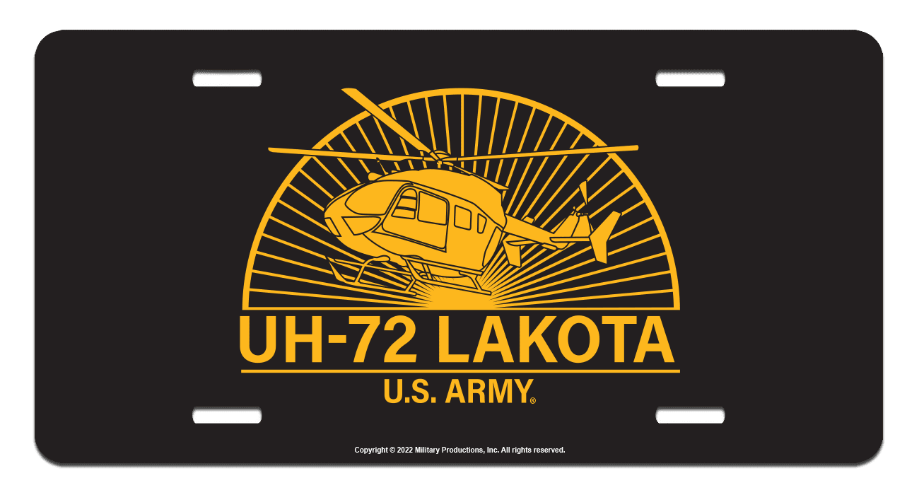US Army UH72 Lakota License Plate US Army Aircraft License Plates
