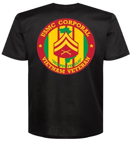 US Marine Corps Corporal Vietnam Veteran TShirt US Marine Corps