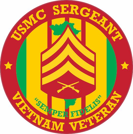 USMC Marine Corps Sergeant Vietnam Veteran – 4 Embroidered Military Patches