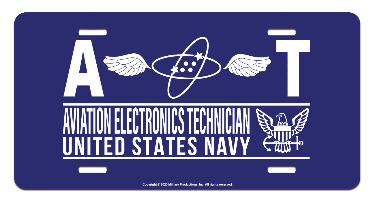 US Navy Aviation Electronics Technician License Plate US Navy Rates