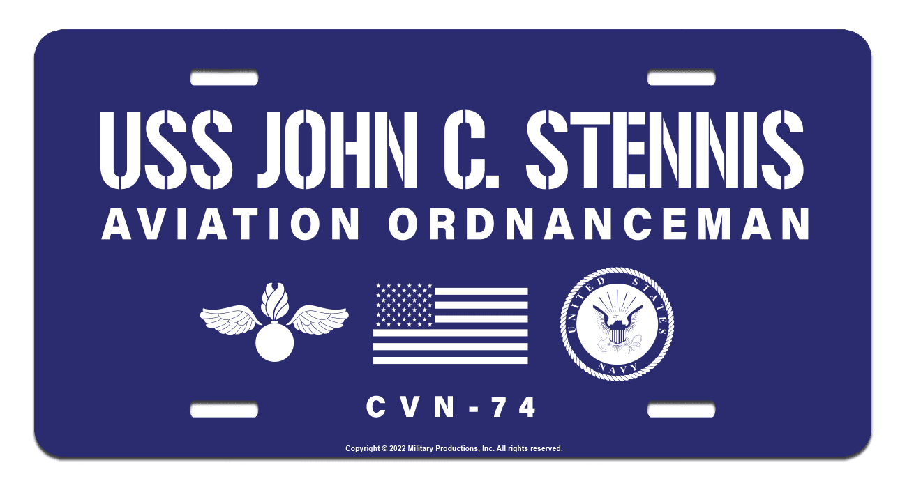 US Navy Custom Aviation Ordnanceman License Plate US Navy Custom Ship