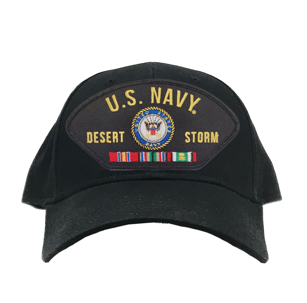 US Navy Desert Storm Ribbon Ball Cap Desert Storm Veteran Caps