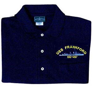 US Navy Ship Custom Embroidered Polo Shirt - US Navy Custom Caps