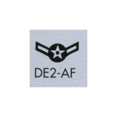 thumbnail interactive-video image 1 of 2-Pack Air Force Senior Airman Rank Stickers – Military Decals, Made In USA 1 of 6