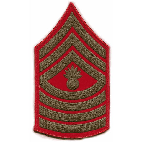 thumbnail image 2 of Gold Embroidered On Red Official Marine Corps Rank 2 of 14