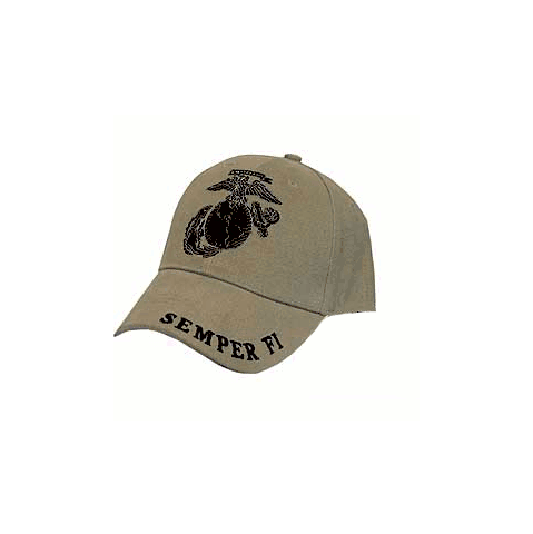 Berretto USMC Semper Fi – Once A Marine Always A Marine, Nero, Regolabile, Eagle Emblems - Foto 1
