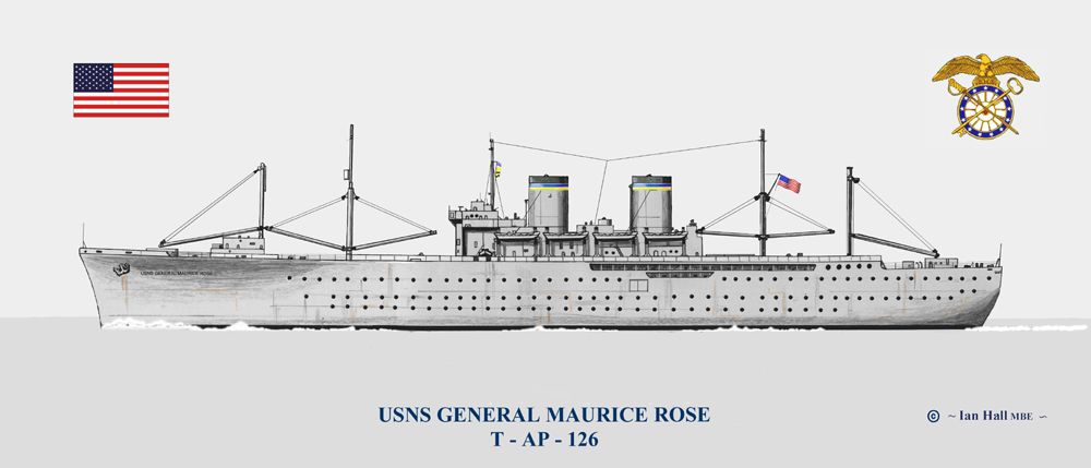 Uss Rose USNS General Maurice Rose TAP-126 Print - Other Ship Prints ...