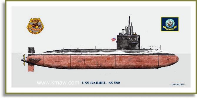 コレクション 1960s USS BARBEL SS-580 Penguin JAPAN USS Barbel SS-580 Print - Submarines A-F - PriorService.com