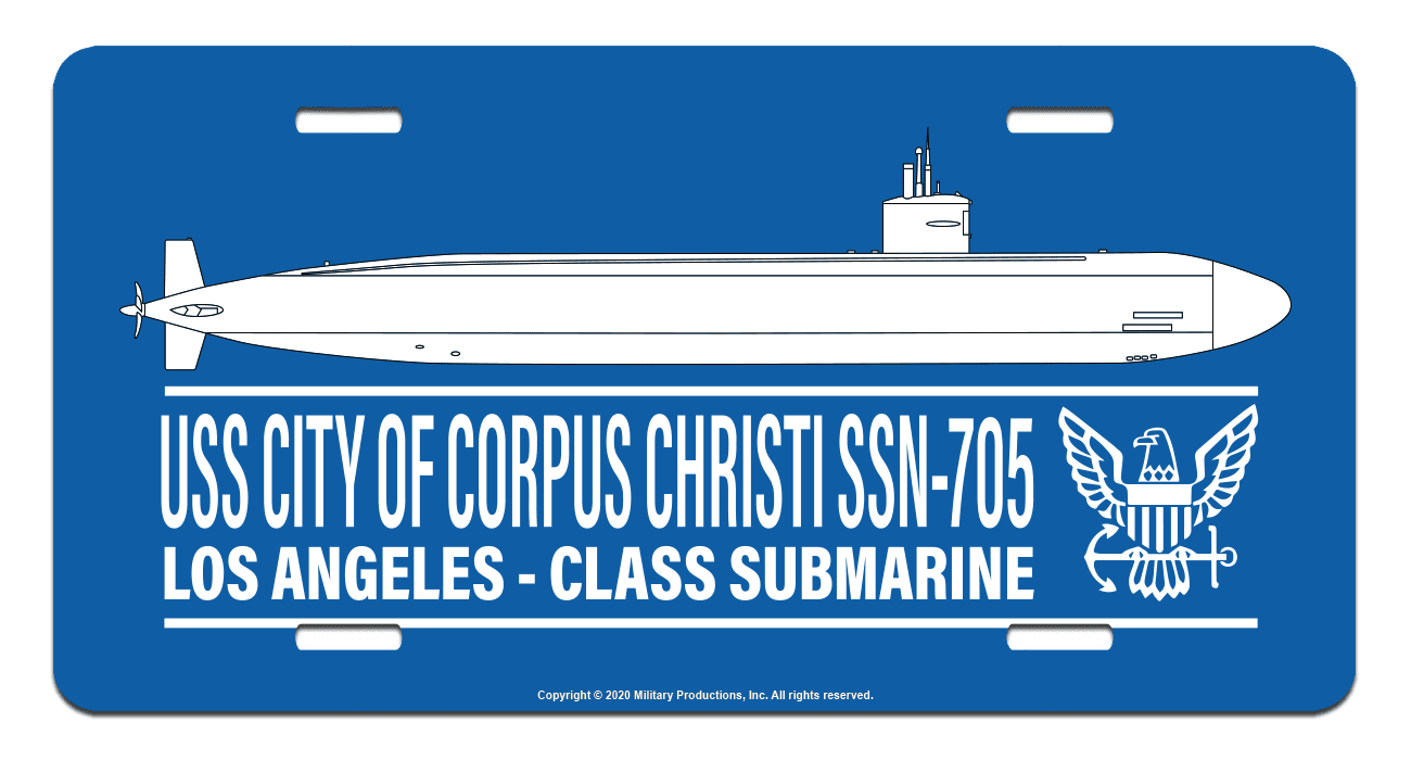 USS City of Corpus Christi SSN705 License Plate US Navy Submarine