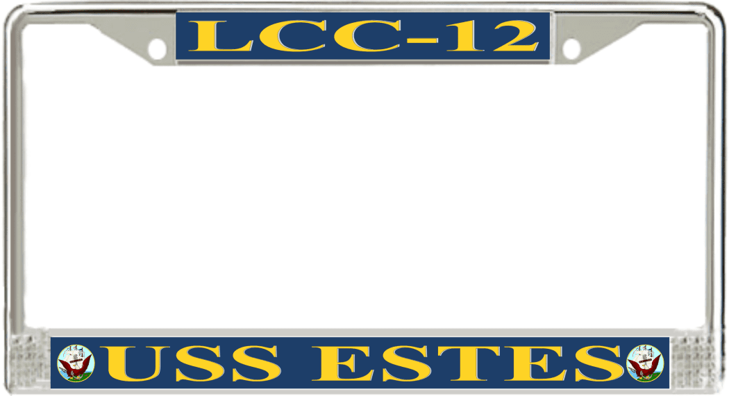 USS Estes LCC12 License Plate Frame U.S. Navy LCC Amphibious Assault