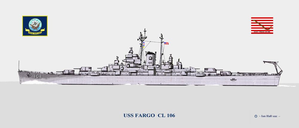 USS Fargo CL 106 Print Cruisers A F PriorService USS Fargo CL 106 Print Cruisers A F PriorService