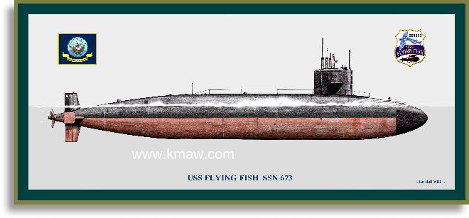 USS Flying Fish SSN-673 Print - Submarines A-F