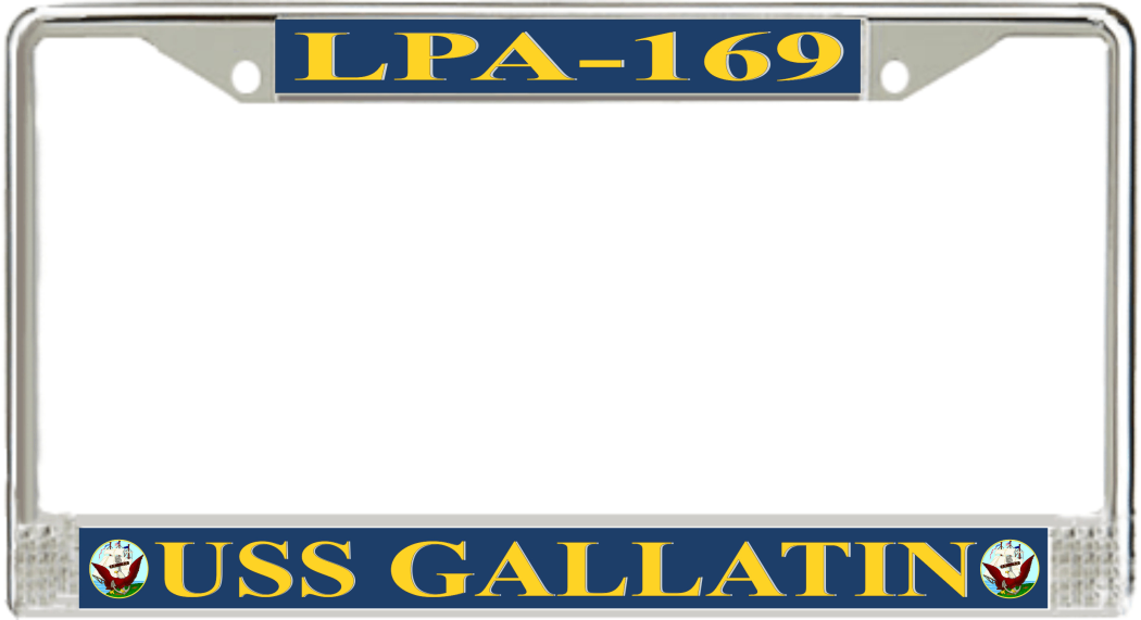 USS Gallatin LPA169 License Plate Frame U.S. Navy LPA Amphibious